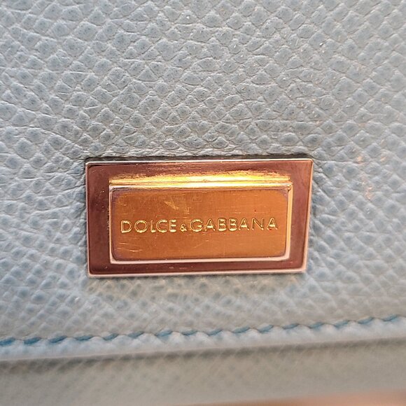 Dolce & Gabbana blue Dauphine leather continental flap wallet EUC - Picture 2 of 13